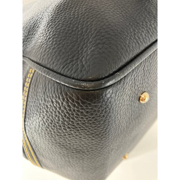 DOONEY & BOURKE X-LARGE BLACK PEBBLED LEATHER SHOULDER BAG - Picture 9 of 16